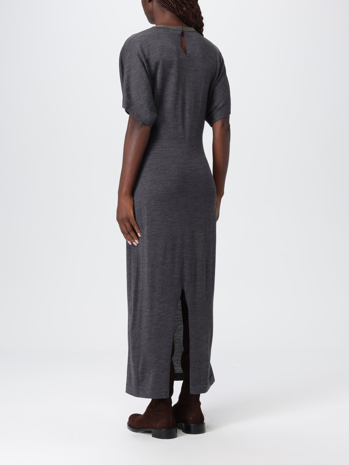 BRUNELLO CUCINELLI ROBE: Robes femme Brunello Cucinelli, Gris - Img 2