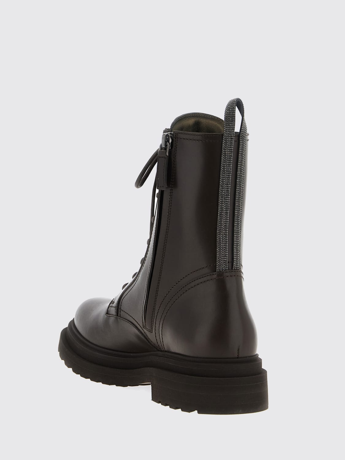 BRUNELLO CUCINELLI BOOTS: Shoes woman Brunello Cucinelli, Brown - Img 3