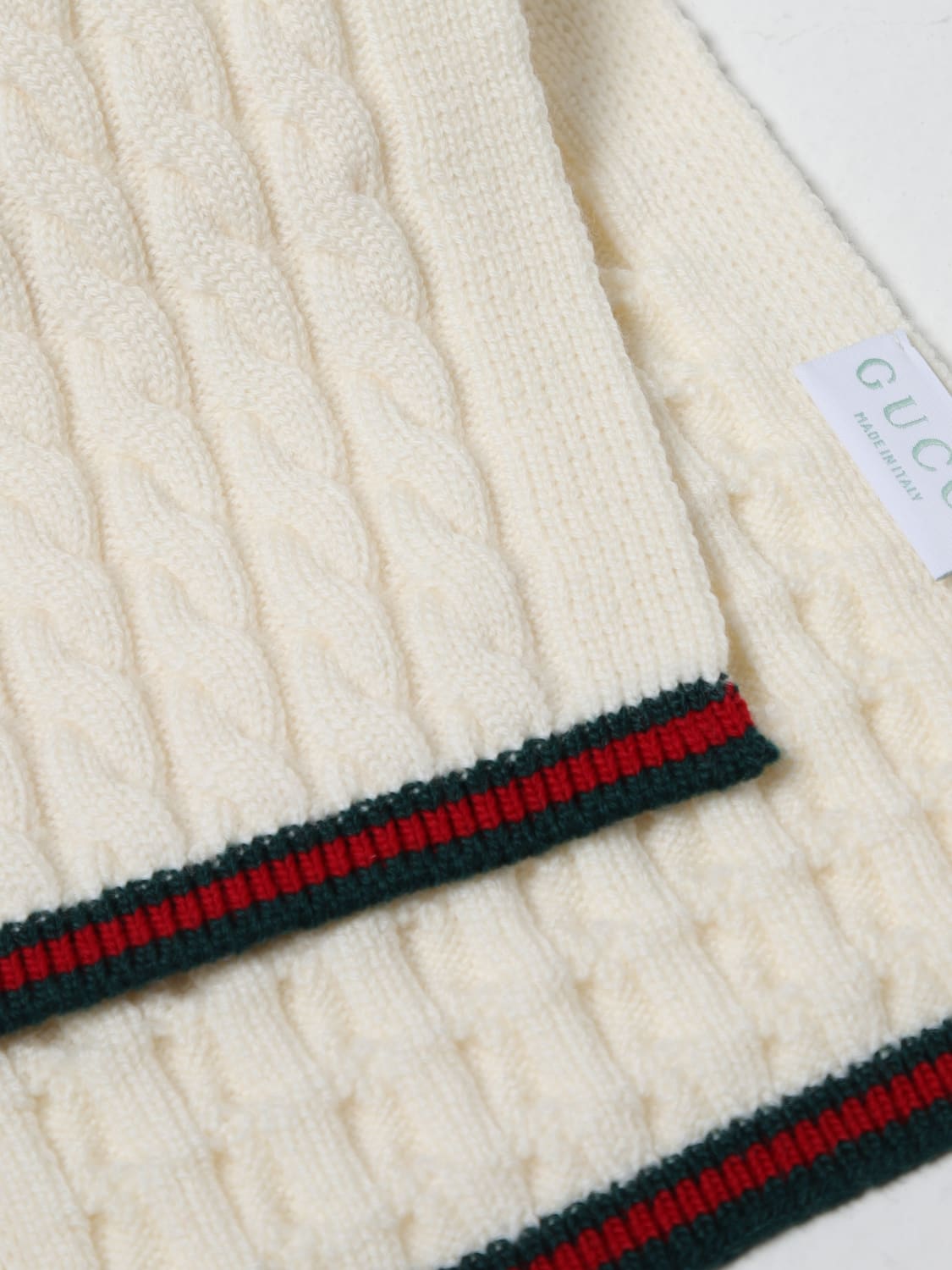 GUCCI SCARF: Scarf kids Gucci, White - Img 3