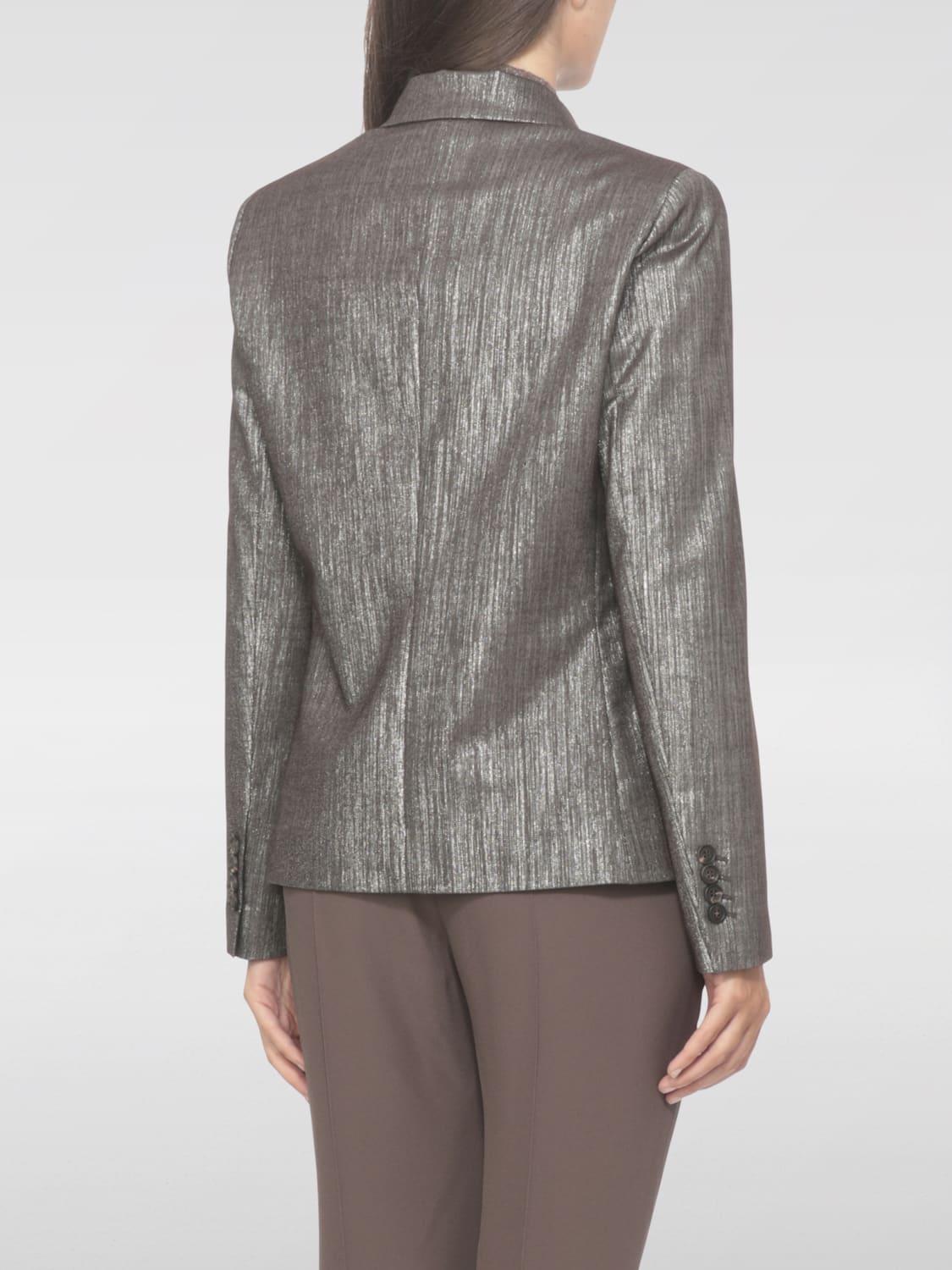 BRUNELLO CUCINELLI VESTE: Blazer femme Brunello Cucinelli, Marron - Img 3