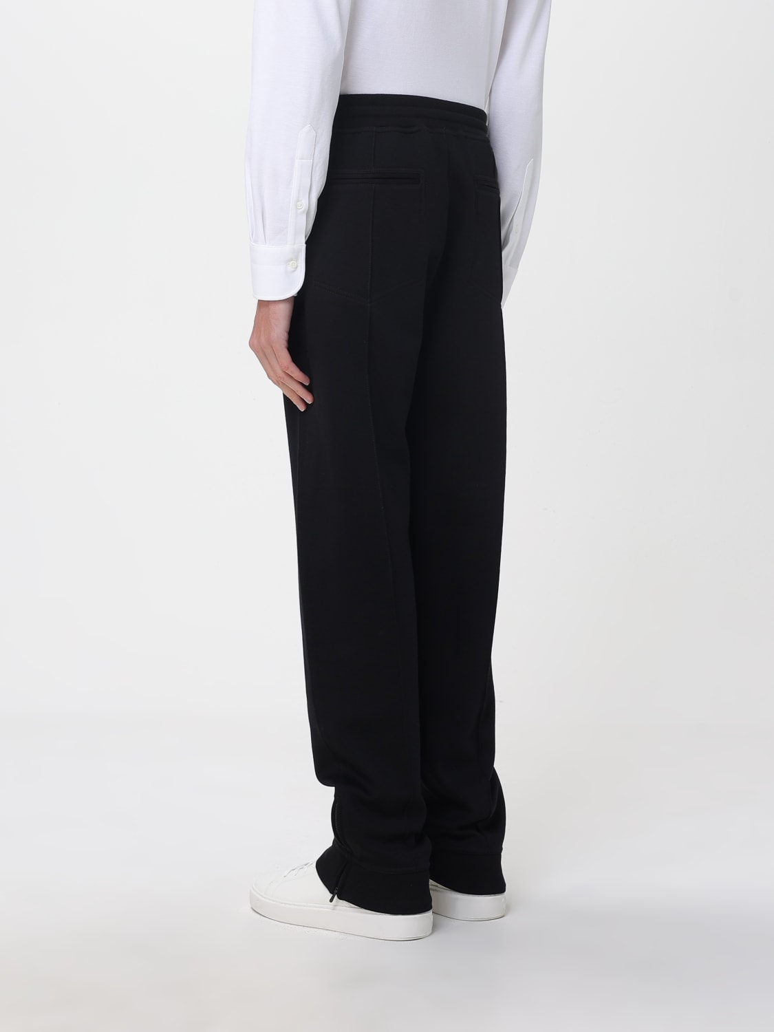 BRUNELLO CUCINELLI 裤子: 裤子 男士 Brunello Cucinelli, 黑色 - Img 3