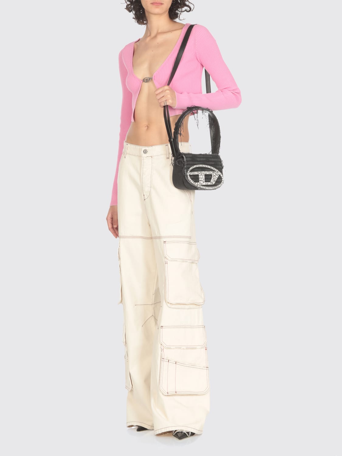 DIESEL SHOULDER BAG: Shoulder bag woman Diesel, Black - Img 2