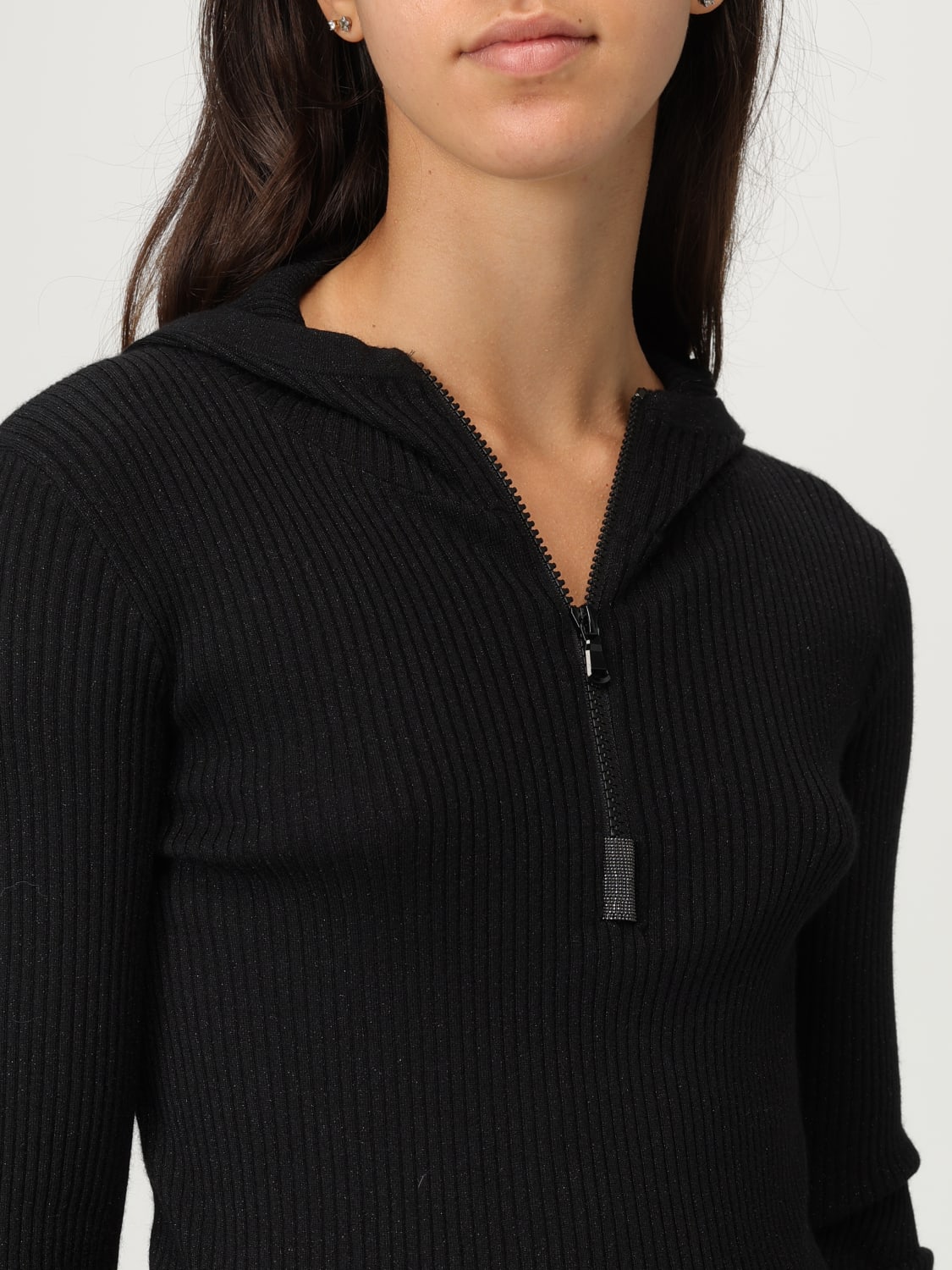 BRUNELLO CUCINELLI PULL: Cardigan femme Brunello Cucinelli, Noir - Img 5