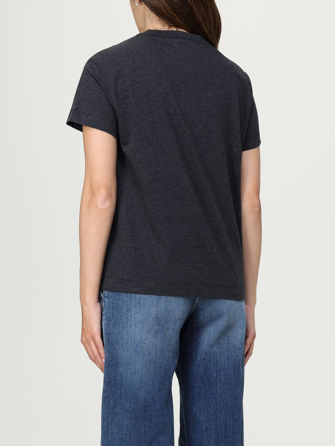 BRUNELLO CUCINELLI T-SHIRTS: T-shirt in cotone con paillettes Brunello Cucinelli, Grigio - Img 3