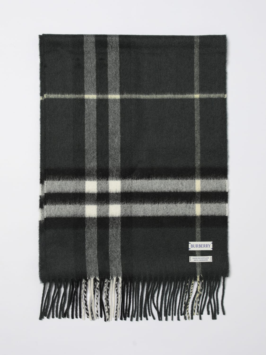 BURBERRY SCARF: Neck scarf men Burberry, Green - Img 1