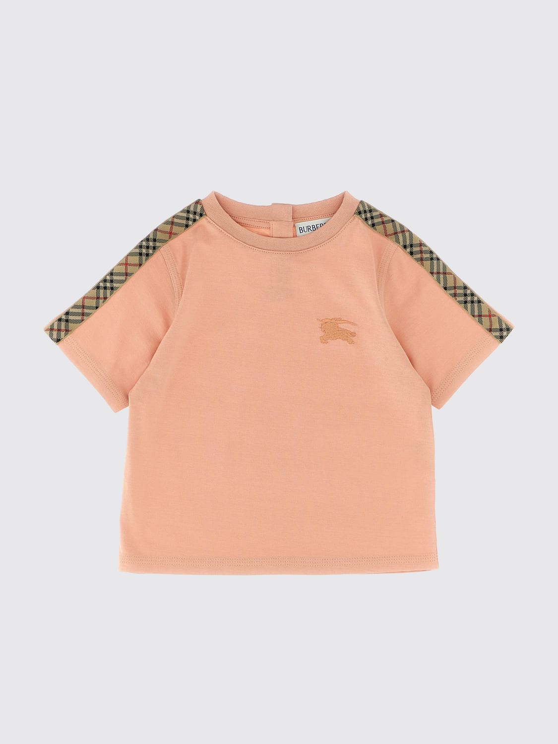 BURBERRY T-SHIRT: T-shirt kinder Burberry, Pink - Img 1