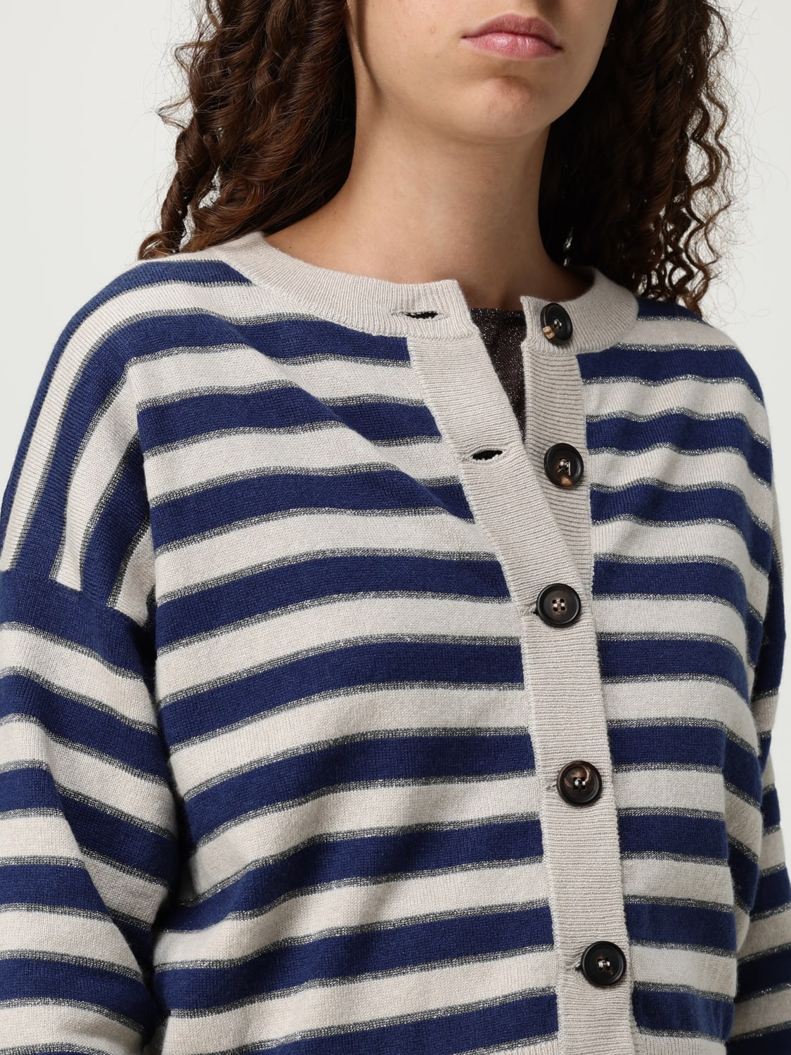 BRUNELLO CUCINELLI SWEATER: Cardigan woman Brunello Cucinelli, Multicolor - Img 5