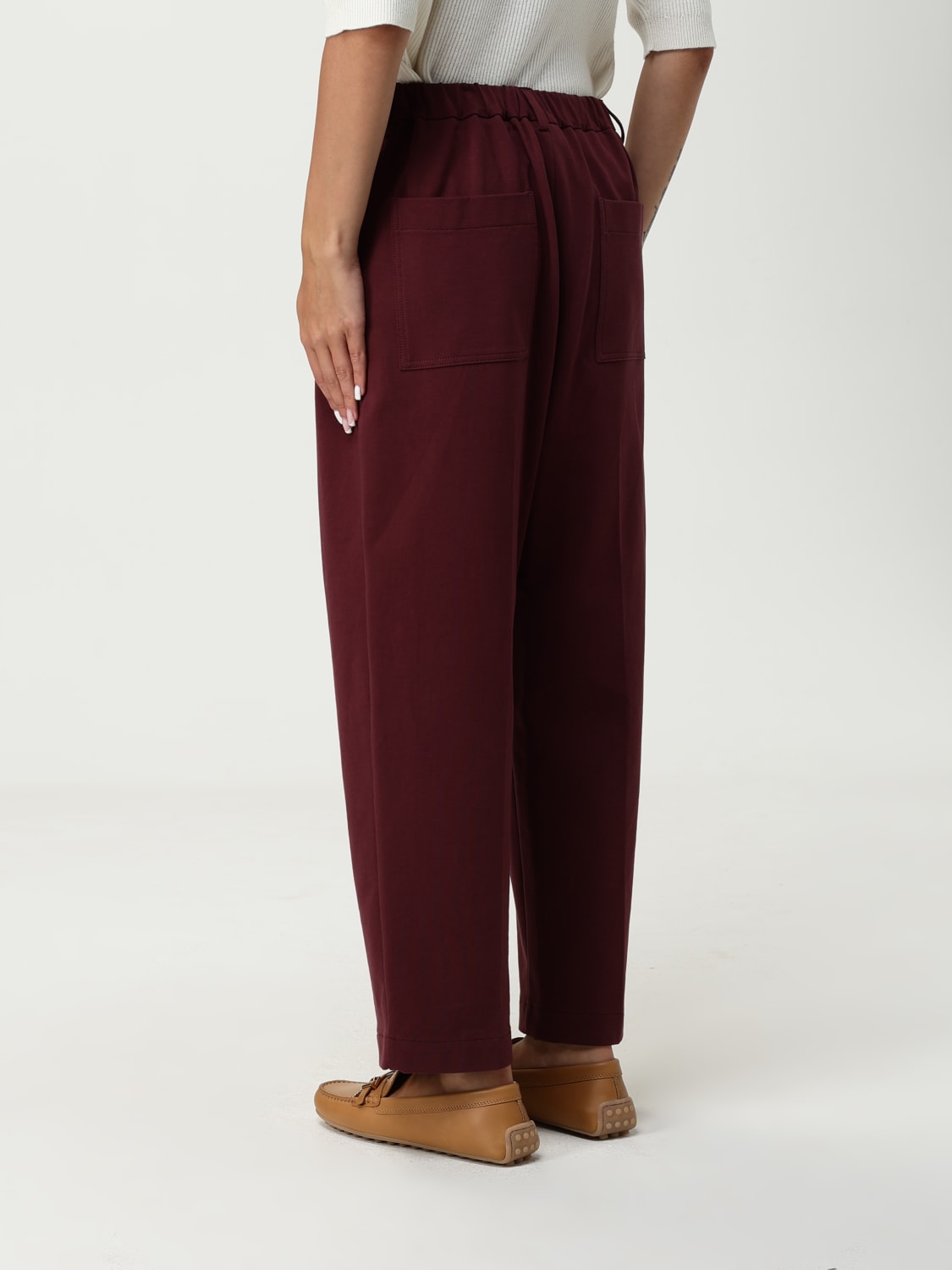 BRUNELLO CUCINELLI PANTALON: Pantalon femme Brunello Cucinelli, Bordeaux - Img 3