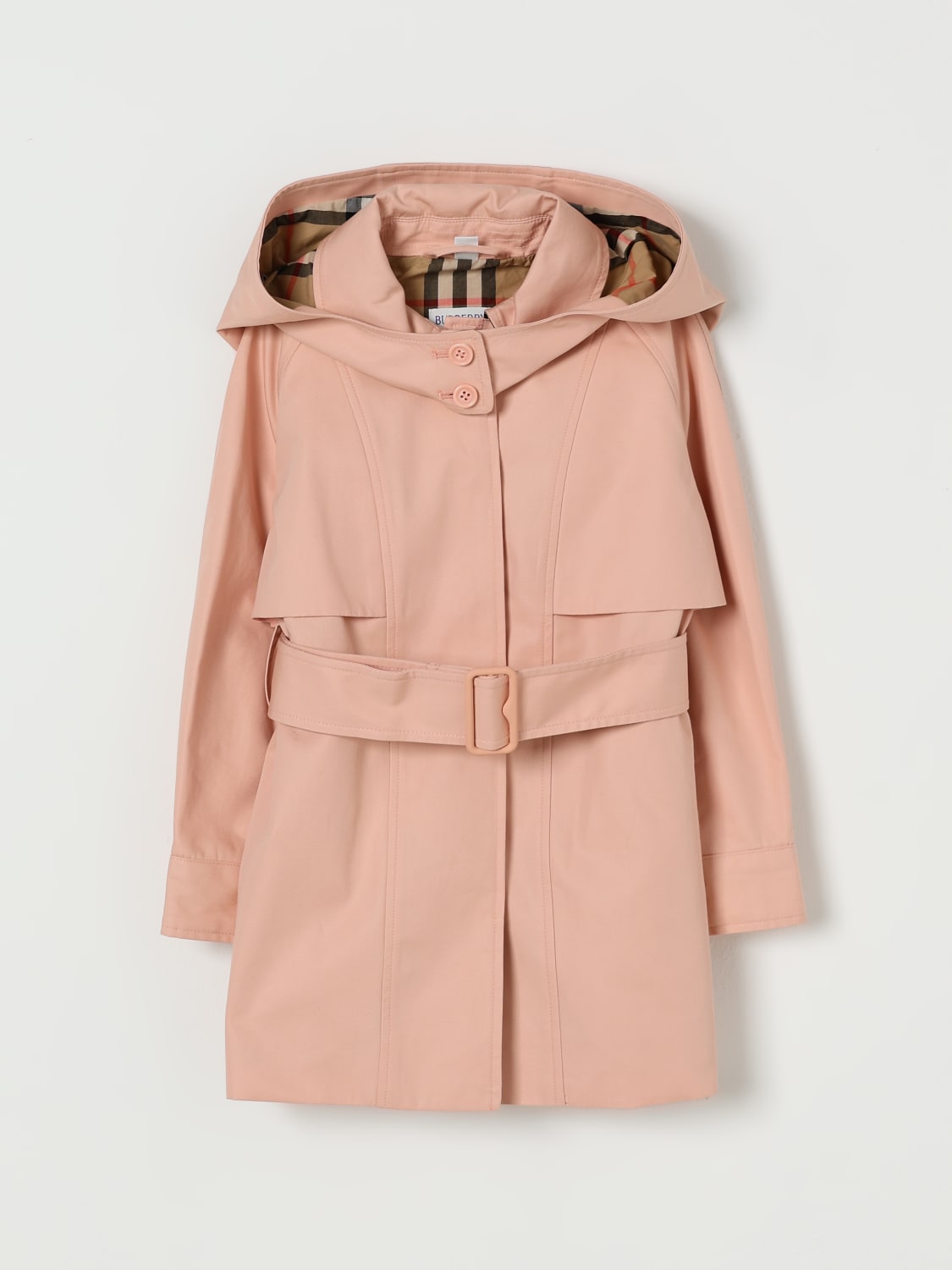 BURBERRY COAT: Jacket kids Burberry, Pink - Img 1