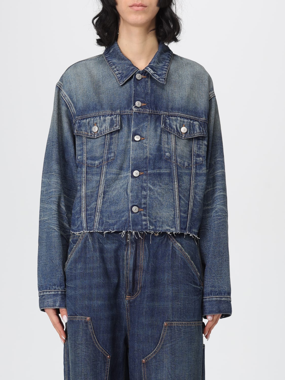 MM6 MAISON MARGIELA JACKET: Jacket woman Mm6 Maison Margiela, Blue - Img 1