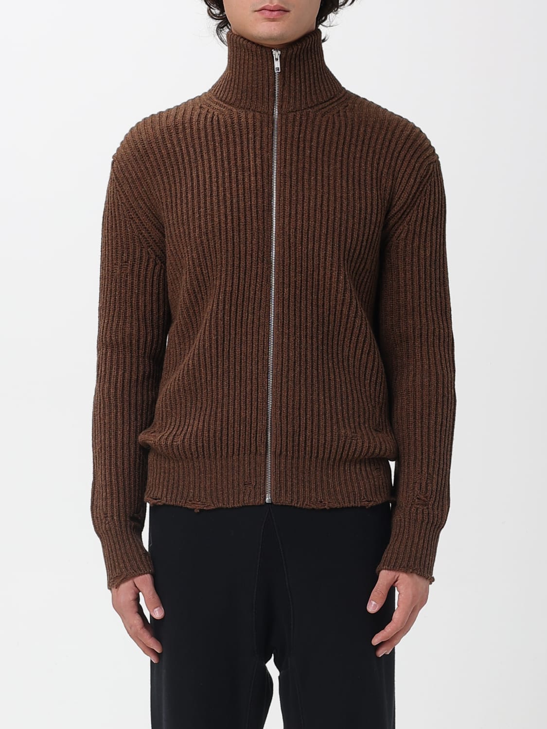 MM6 MAISON MARGIELA SWEATER: Cardigan men Mm6 Maison Margiela, Brown - Img 1