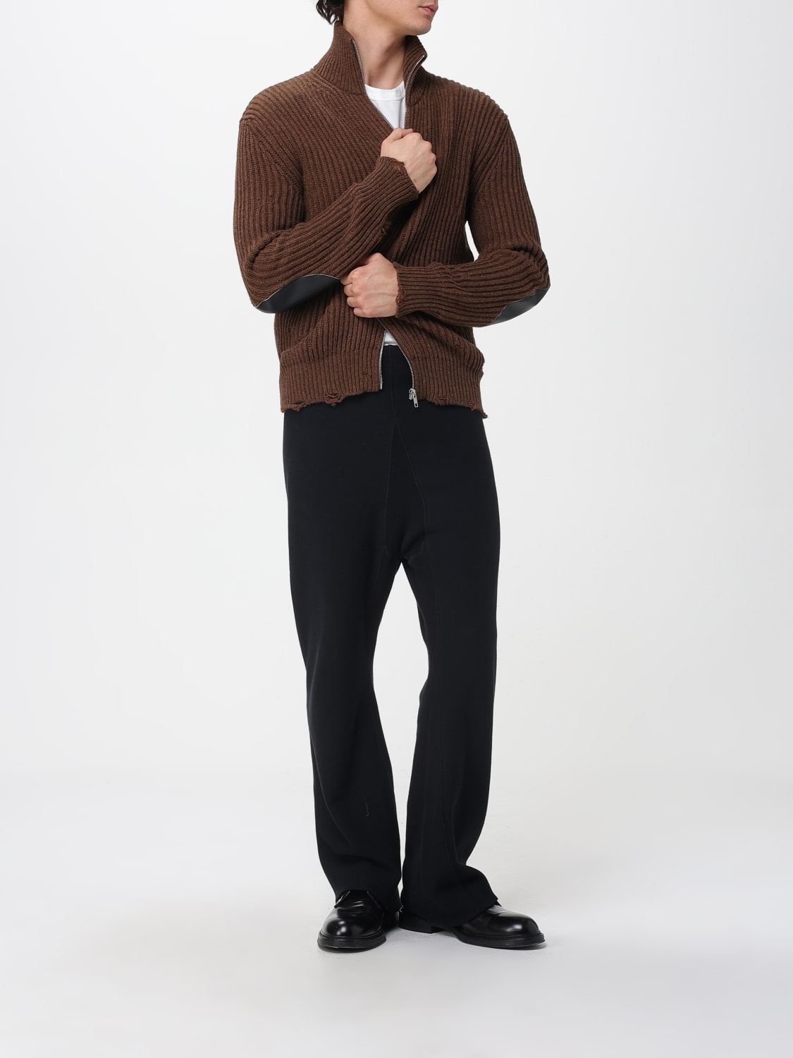 MM6 MAISON MARGIELA SWEATER: Cardigan men Mm6 Maison Margiela, Brown - Img 2