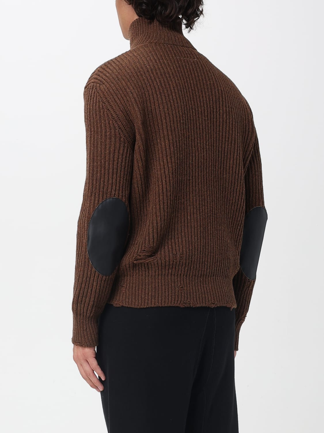 MM6 MAISON MARGIELA SWEATER: Cardigan men Mm6 Maison Margiela, Brown - Img 3