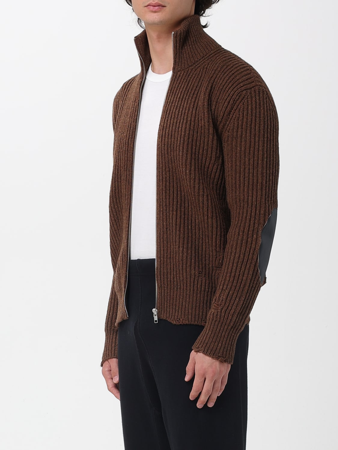 MM6 MAISON MARGIELA SWEATER: Cardigan men Mm6 Maison Margiela, Brown - Img 4