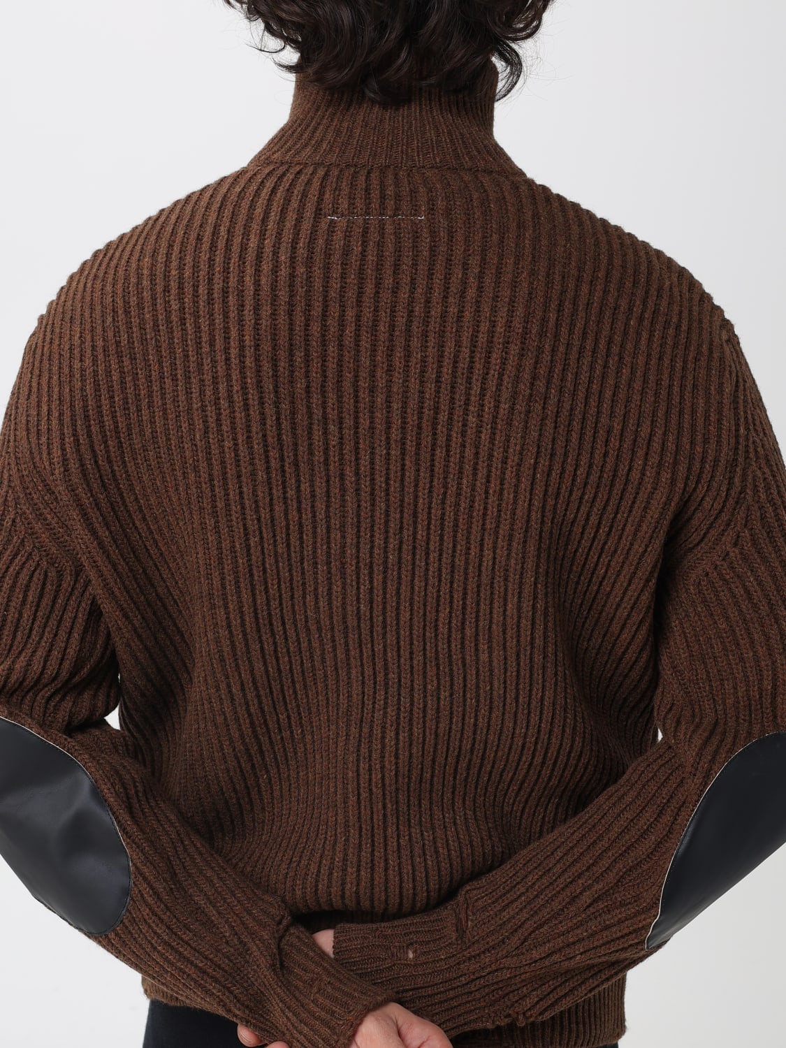 MM6 MAISON MARGIELA SWEATER: Cardigan men Mm6 Maison Margiela, Brown - Img 5