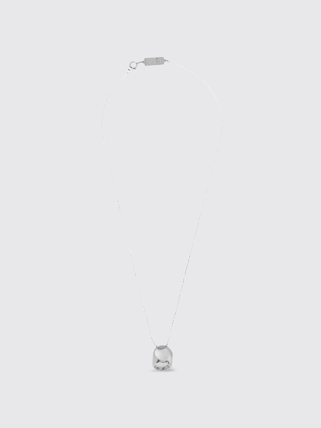 MM6 MAISON MARGIELA GIOIELLO: Collana MM6 Maison Margiela in ottone con ciondolo , Silver - Img 1