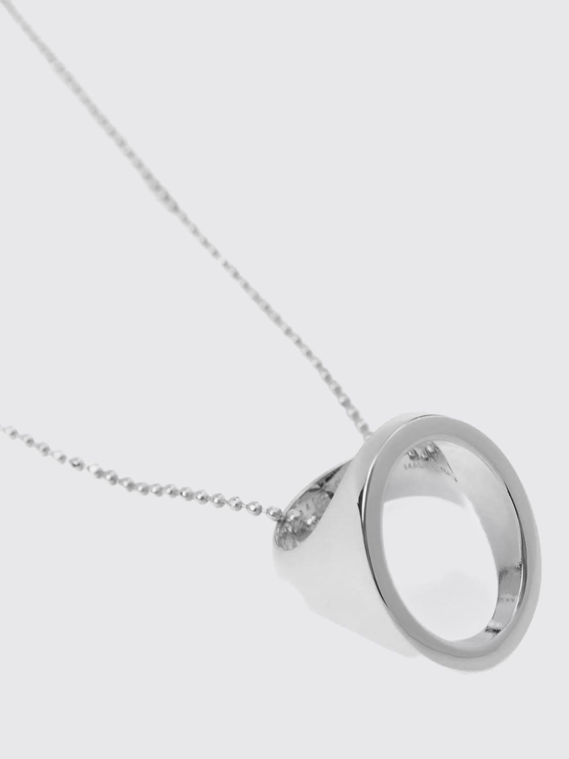 MM6 MAISON MARGIELA GIOIELLO: Collana MM6 Maison Margiela in ottone con ciondolo , Silver - Img 2