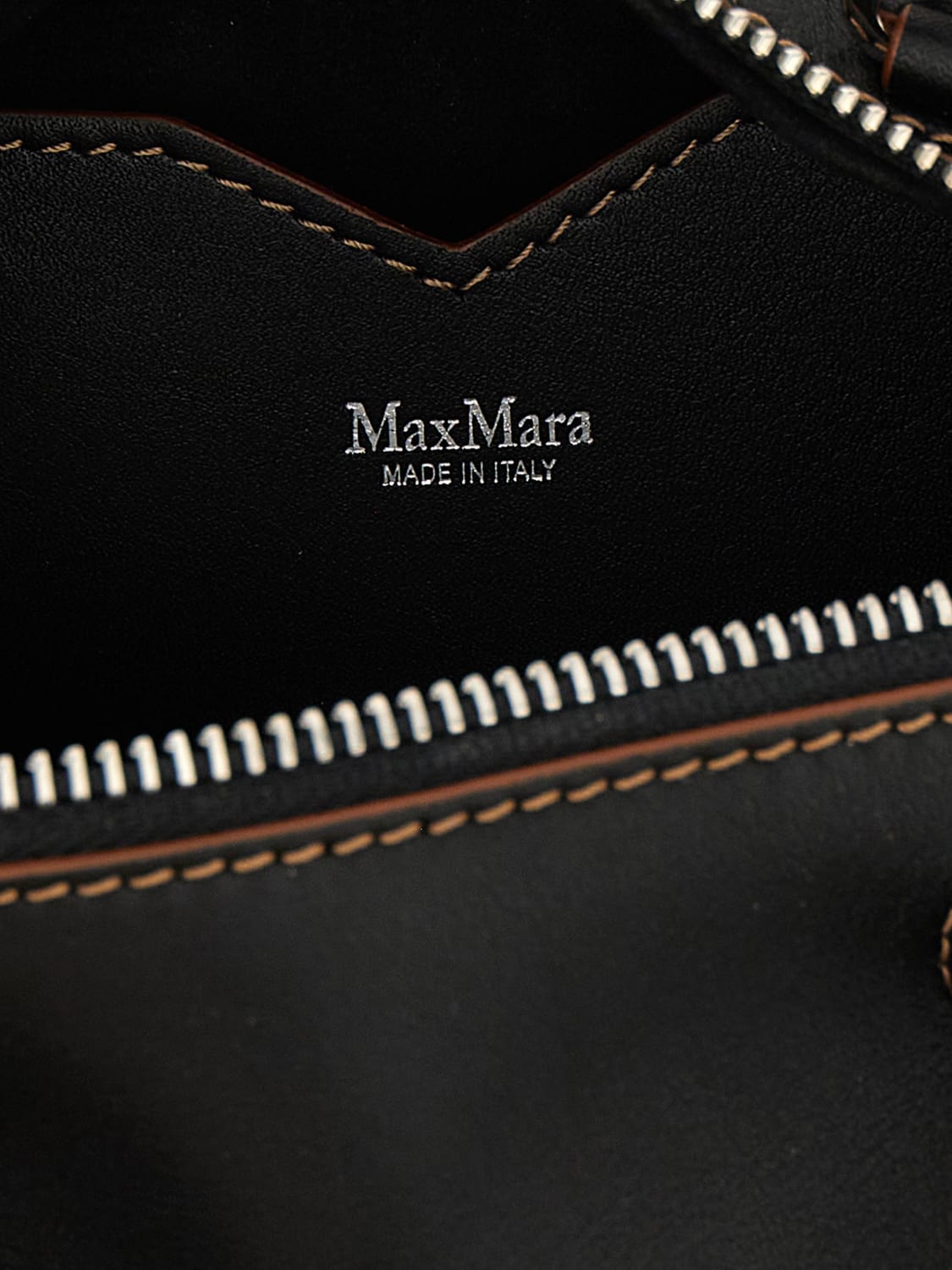 MAX MARA BORSA A MANO: Borsa a mano in pelle di vitello Max Mara, Nero - Img 4