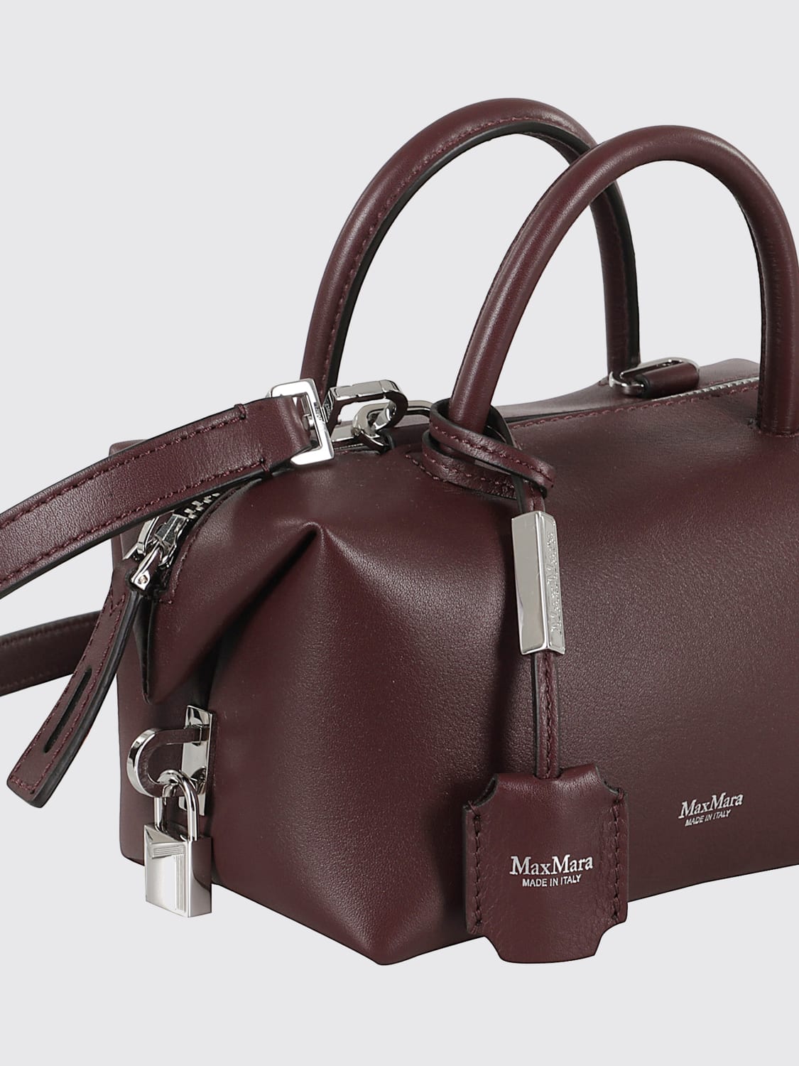 MAX MARA HANDTASCHE: Schultertasche damen Max Mara, Burgunderrot - Img 3