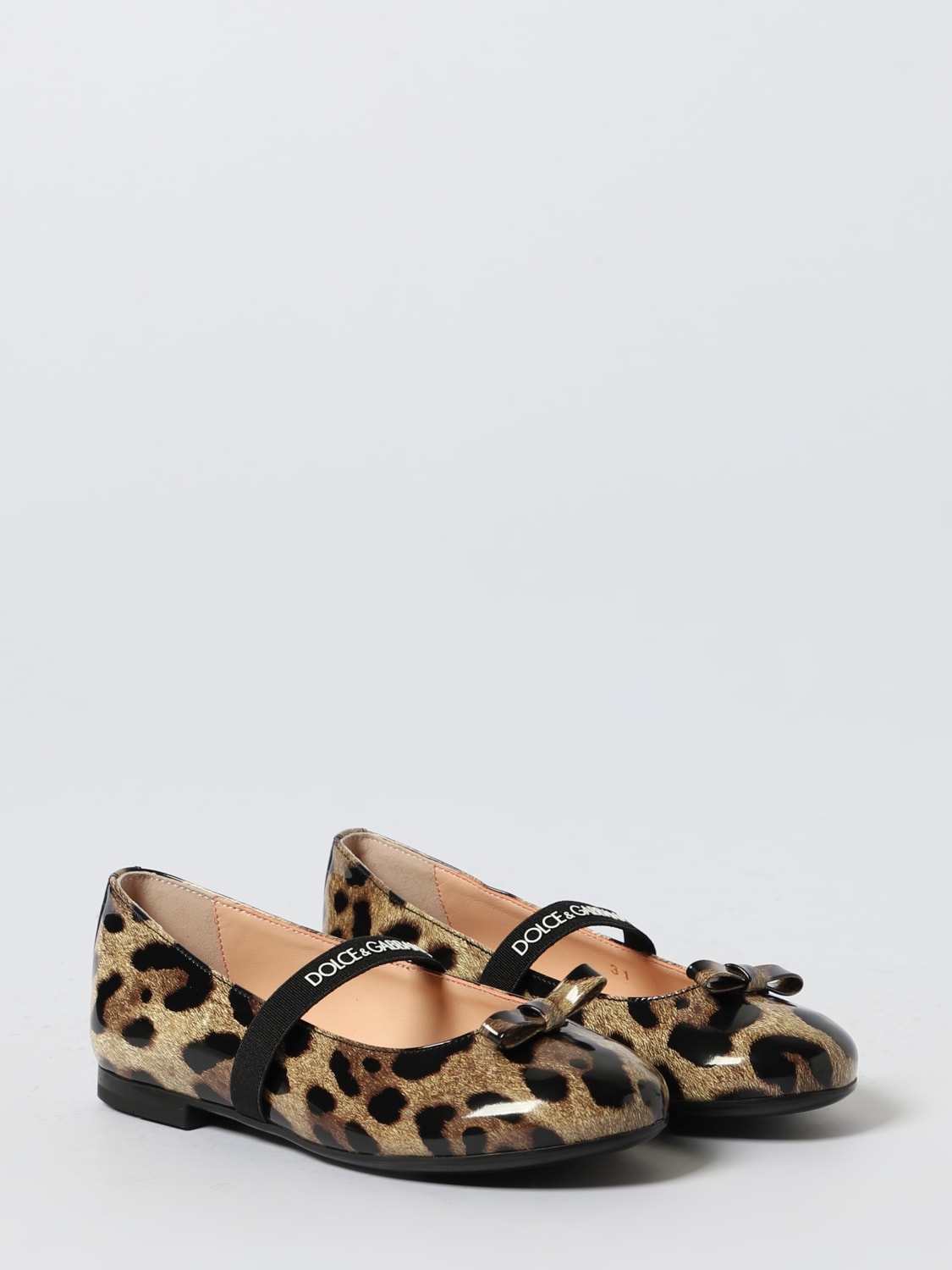 DOLCE & GABBANA SCARPE: Ballerina Dolce & Gabbana in vernice stampa animalier, Fantasia - Img 2