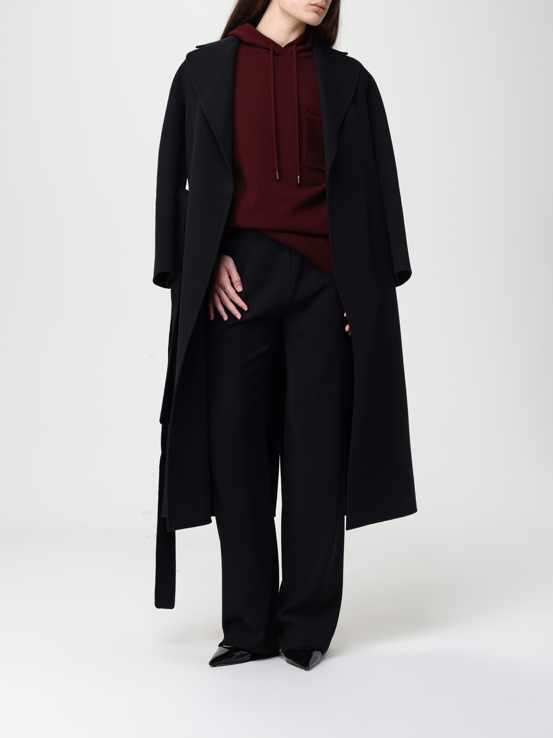 'S MAX MARA ABRIGO: Abrigo mujer 's Max Mara, Negro - Img 2