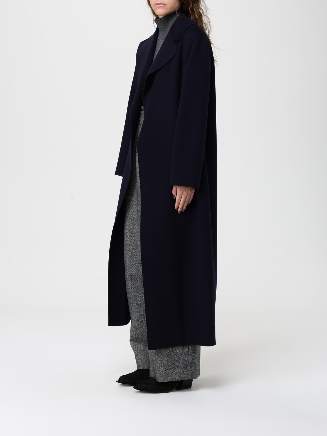 'S MAX MARA COAT: Coat woman 's Max Mara, Blue 1 - Img 4