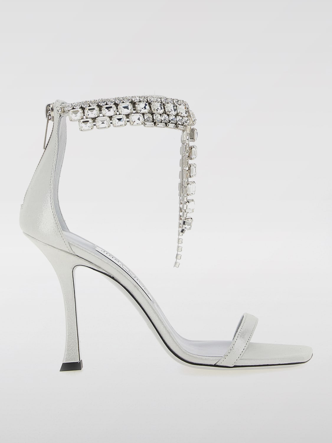 JIMMY CHOO HEELED SANDAL: Flat sandals woman Jimmy Choo, Silver - Img 1