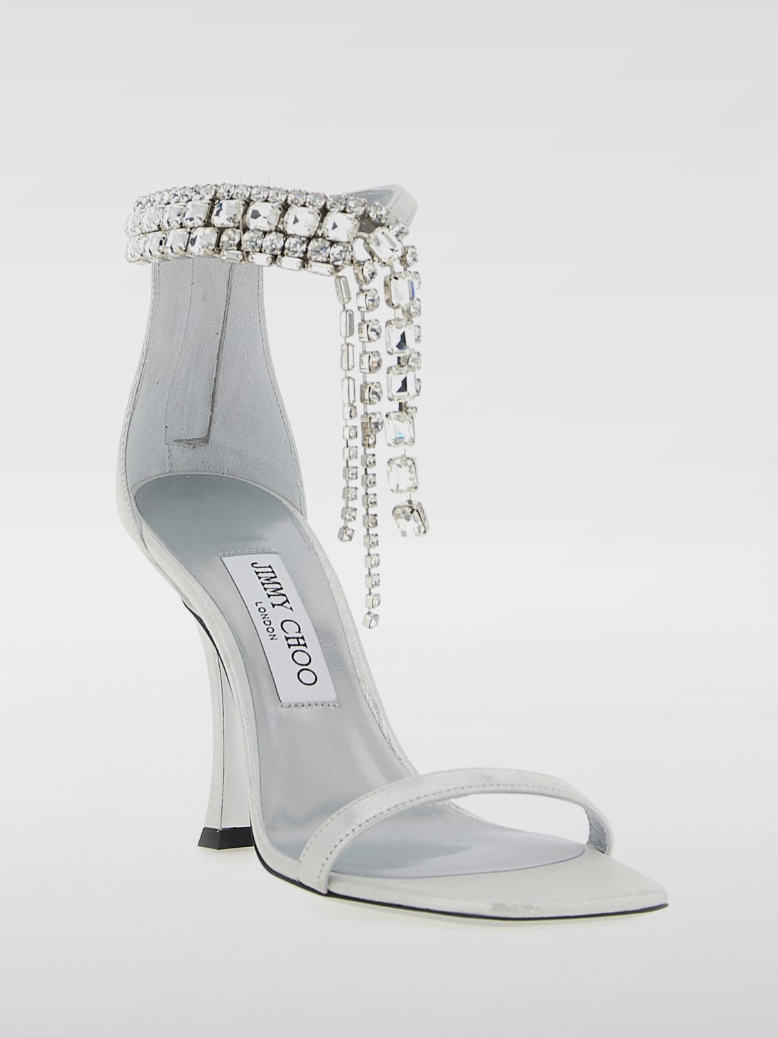 JIMMY CHOO HEELED SANDAL: Flat sandals woman Jimmy Choo, Silver - Img 2