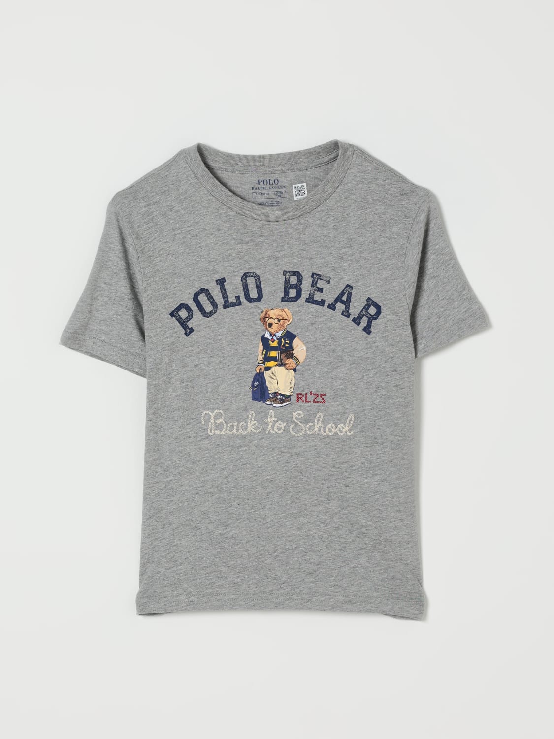 POLO RALPH LAUREN T-SHIRT: T-shirt kids Polo Ralph Lauren, Grey - Img 1