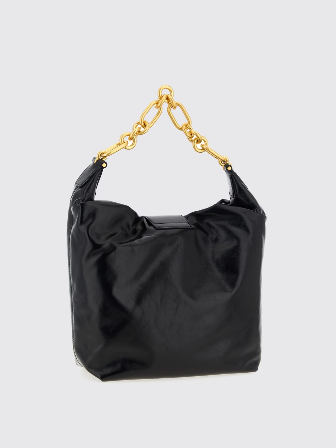 BALMAIN BORSA A SPALLA: Borsa Sync Hobo Balmain in pelle , Nero - Img 2