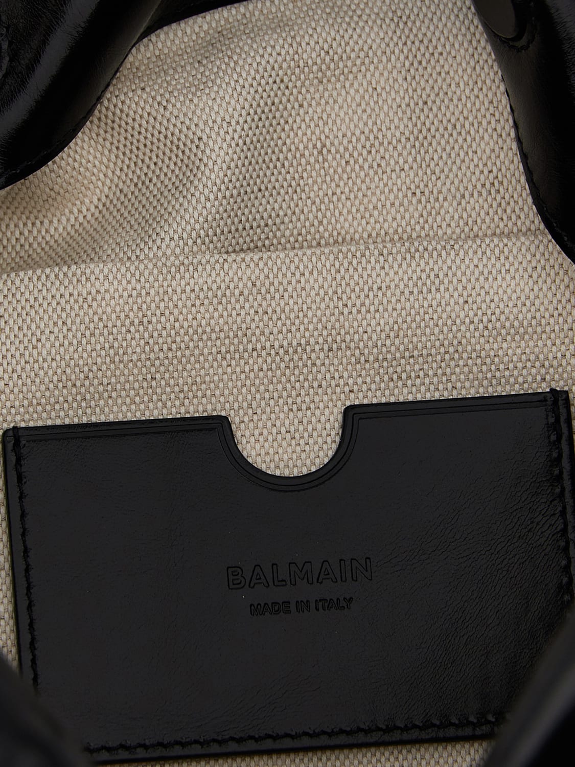BALMAIN BORSA A SPALLA: Borsa Sync Hobo Balmain in pelle , Nero - Img 4