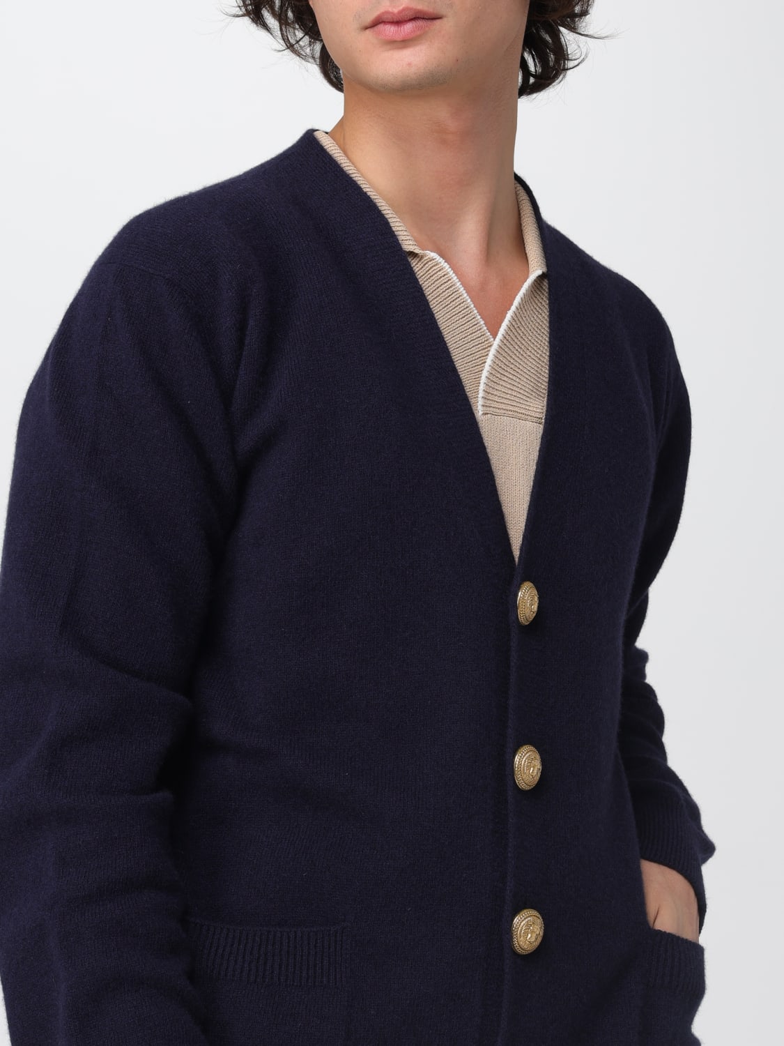 BALMAIN SWEATER: Cardigan men Balmain, Blue - Img 5