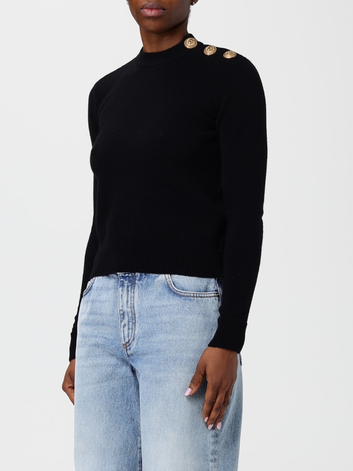 BALMAIN SWEATER: Cardigan woman Balmain, Black - Img 4