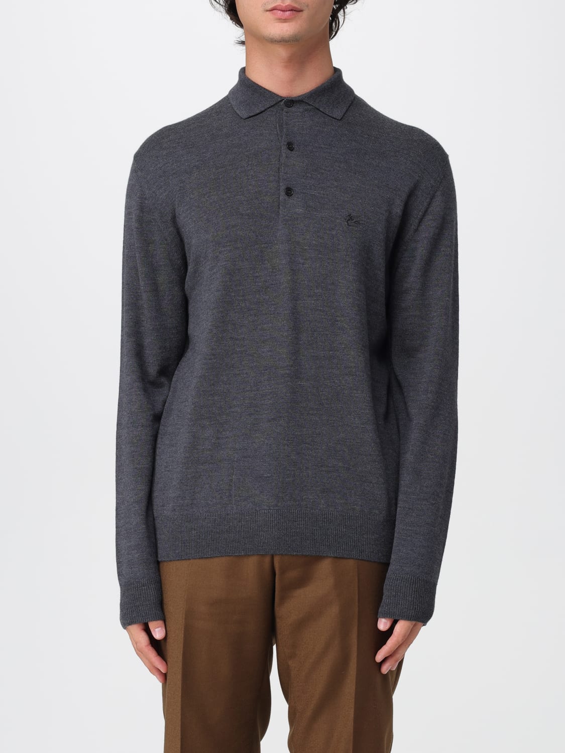 ETRO POLO SHIRT: Cardigan men Etro, Grey - Img 1
