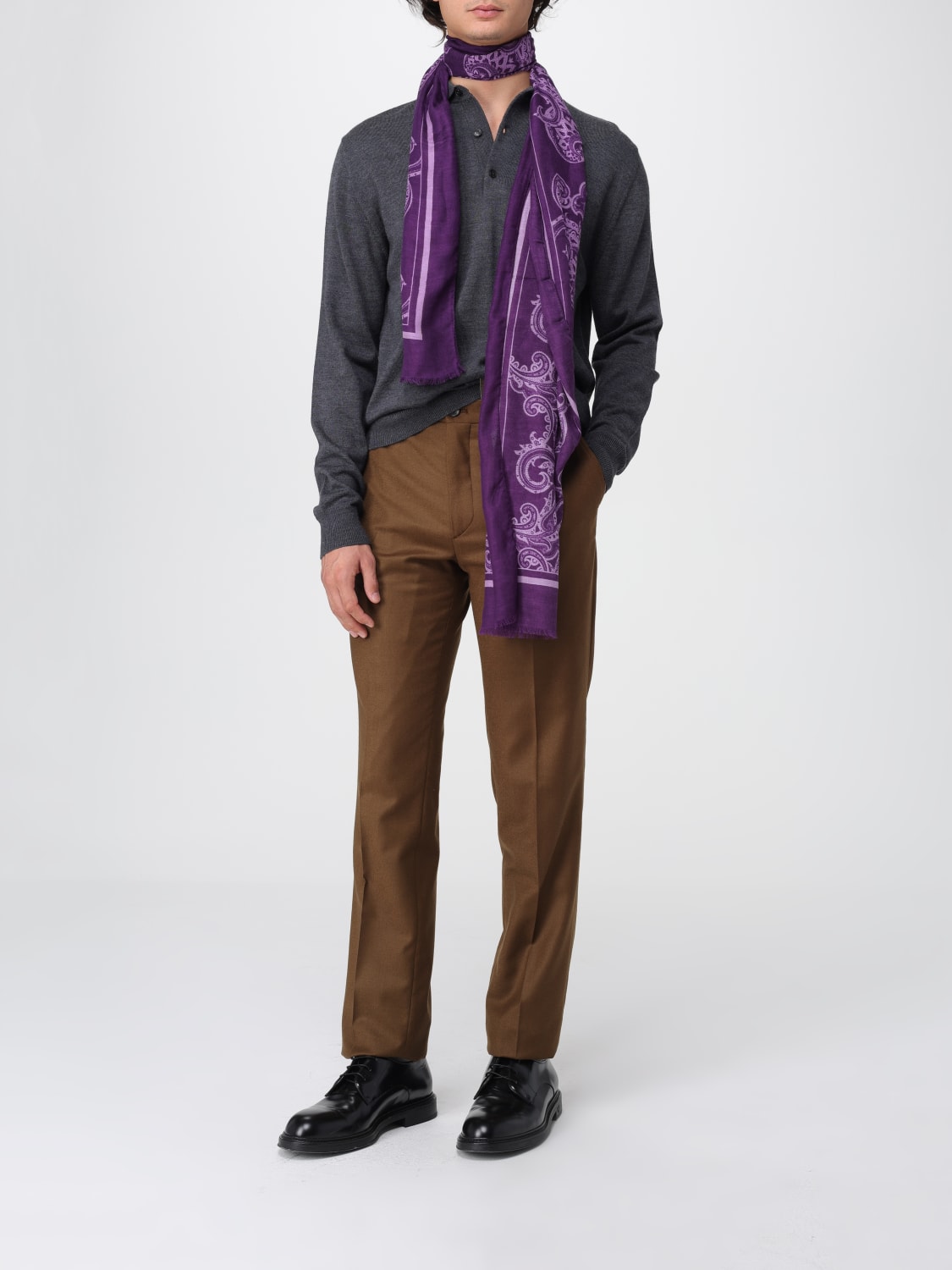 ETRO POLO SHIRT: Cardigan men Etro, Grey - Img 2