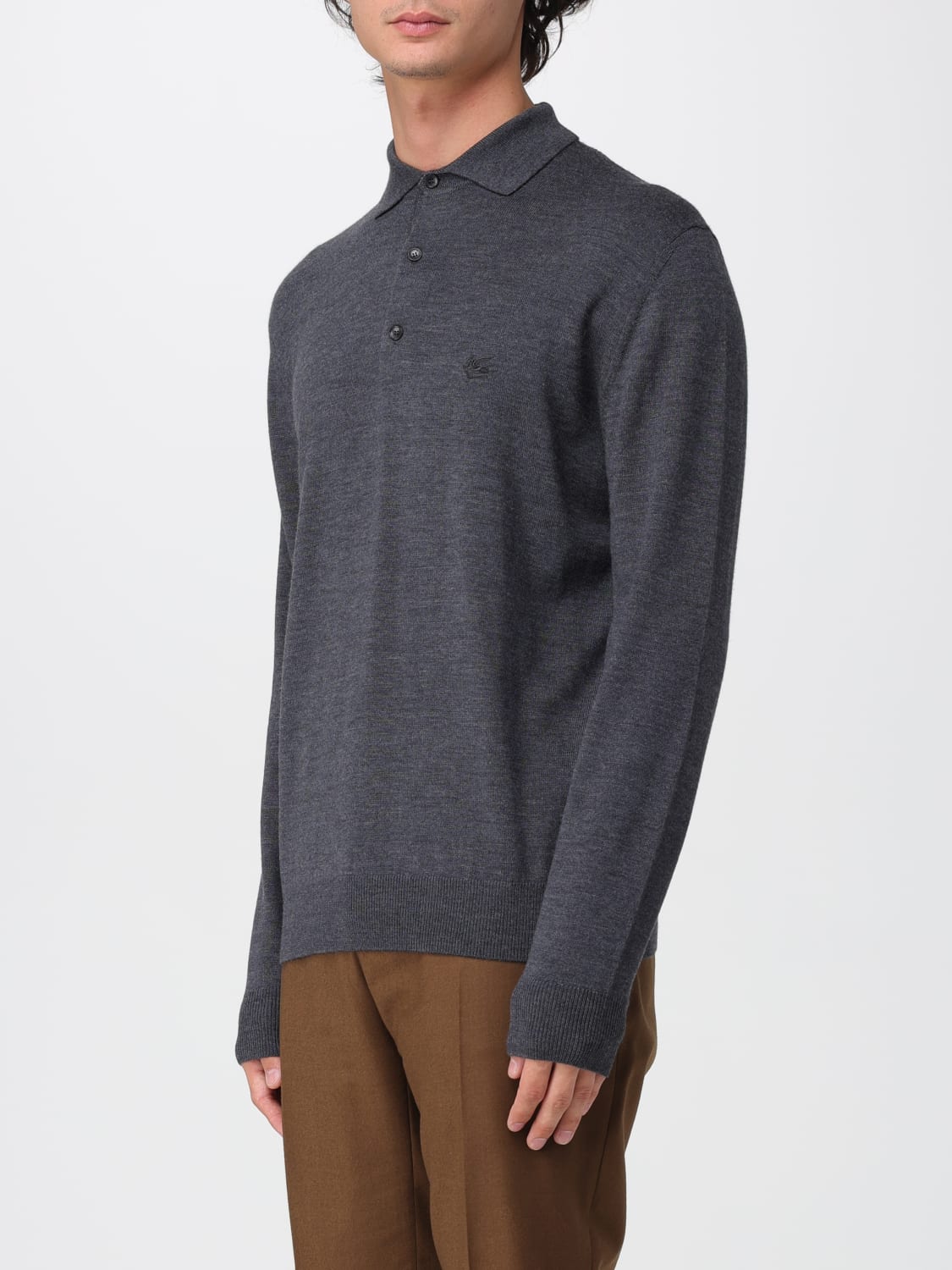 ETRO POLO SHIRT: Cardigan men Etro, Grey - Img 4