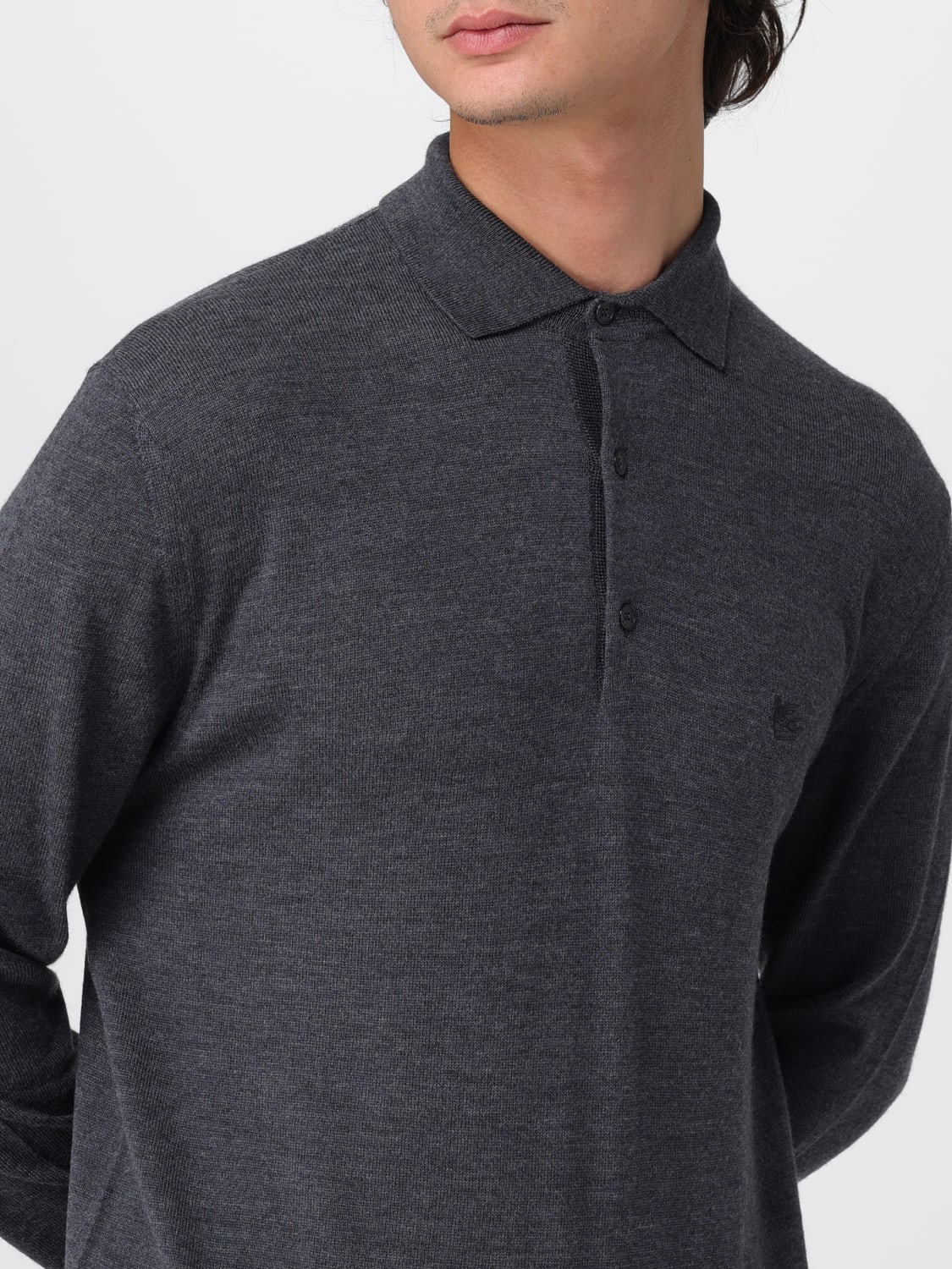 ETRO POLO SHIRT: Cardigan men Etro, Grey - Img 5