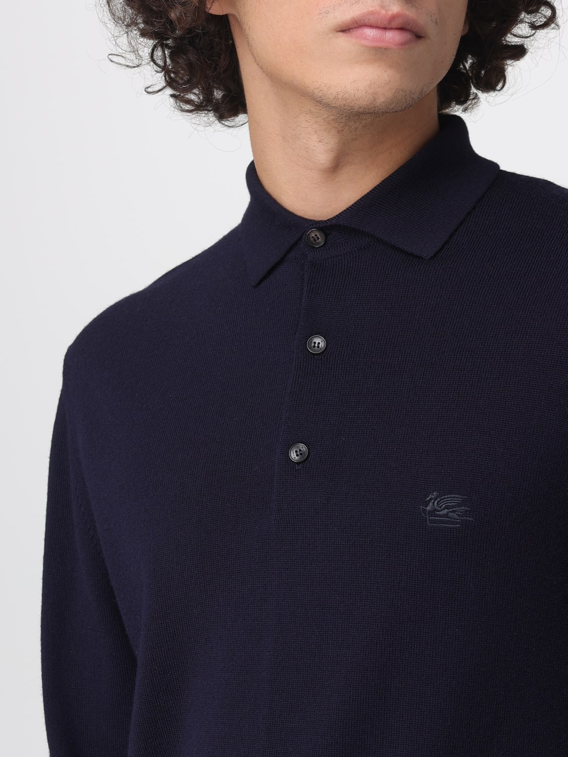 ETRO POLO SHIRT: Cardigan men Etro, Navy - Img 5