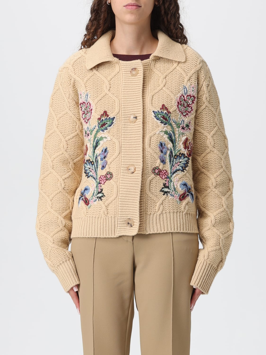 ETRO SWEATER: Cardigan woman Etro, Beige - Img 1