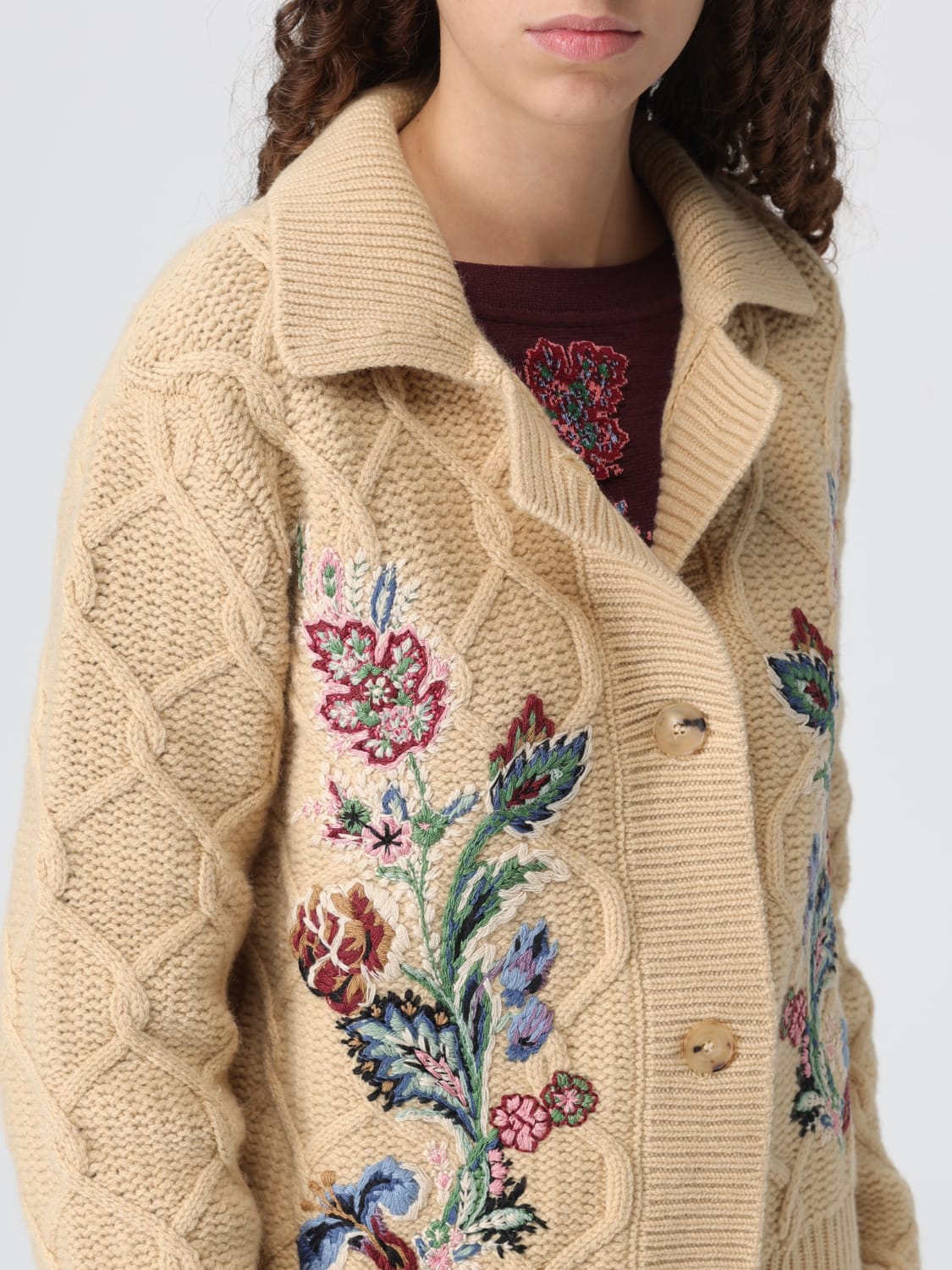 ETRO SWEATER: Cardigan woman Etro, Beige - Img 5