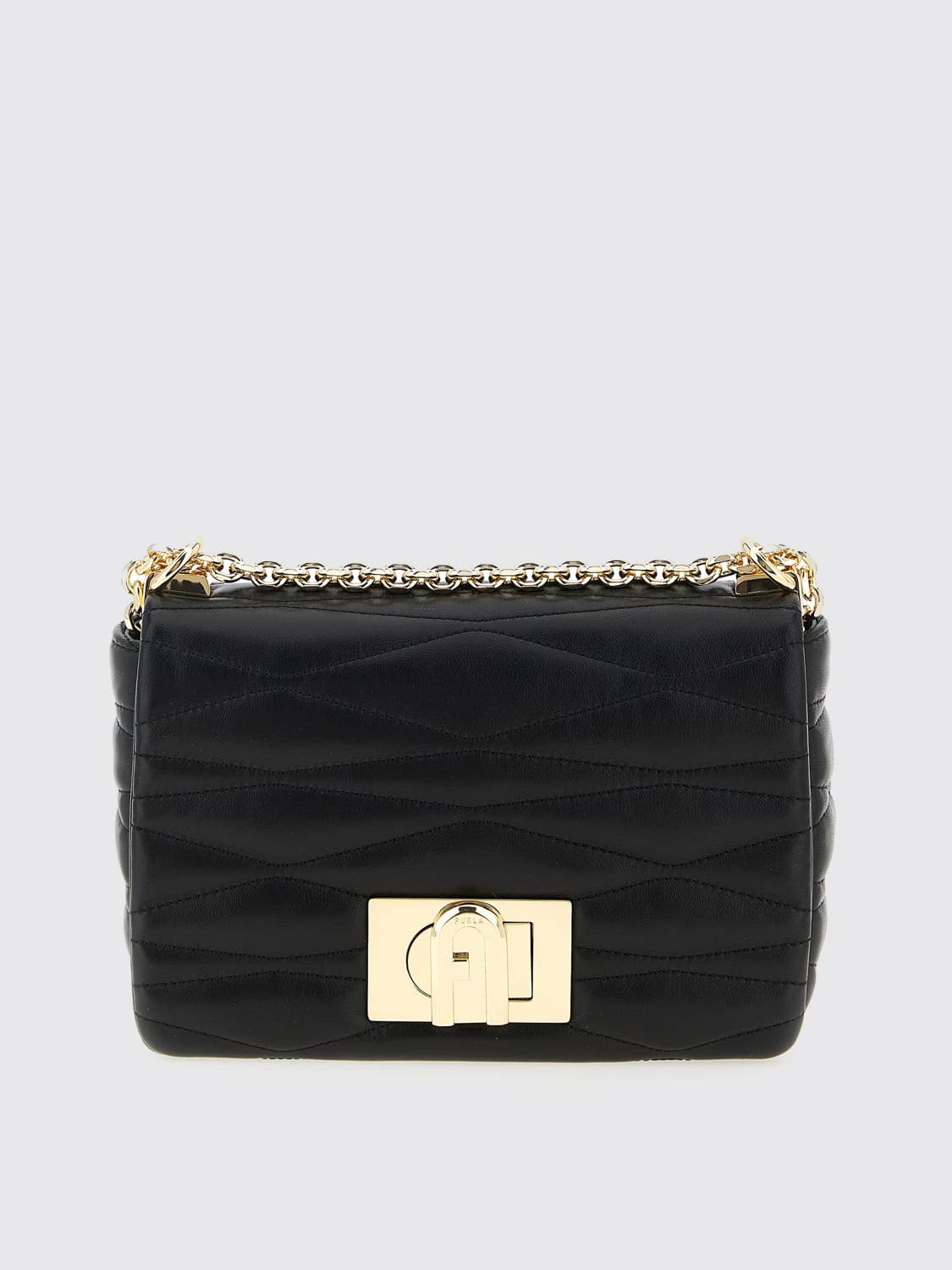FURLA BORSA MINI: Borsa 1927 S Furla in nappa matelassè , Nero - Img 1