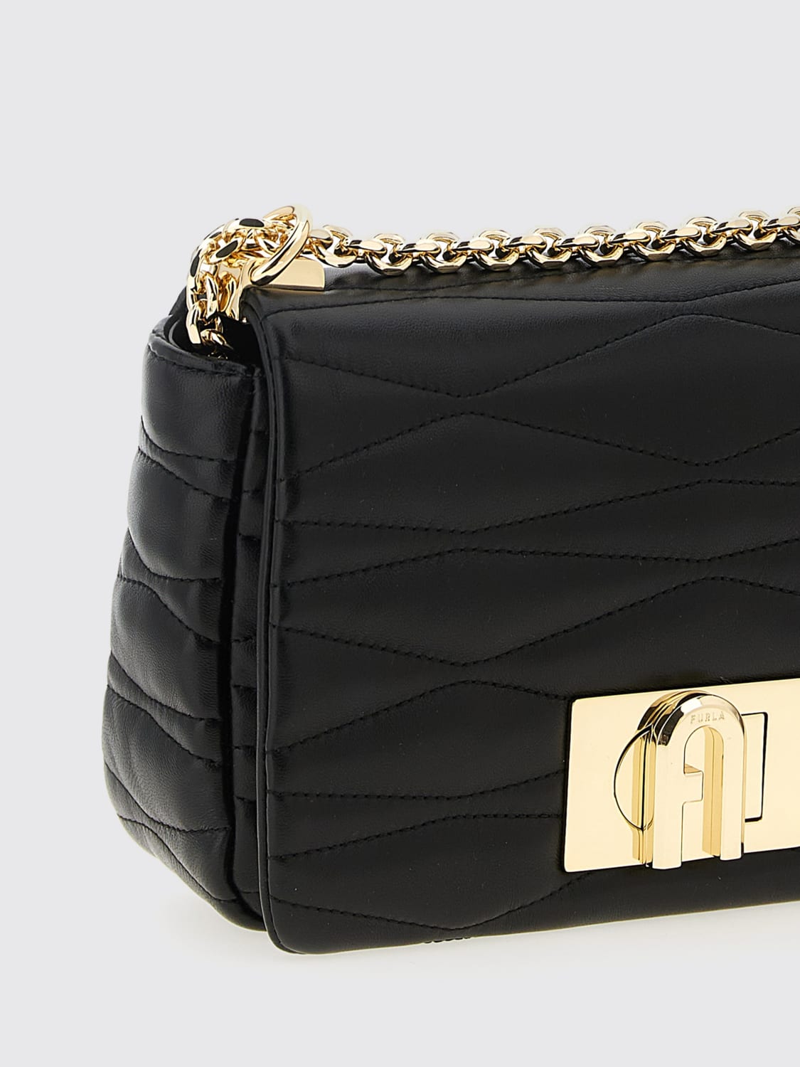 FURLA BORSA MINI: Borsa 1927 S Furla in nappa matelassè , Nero - Img 3