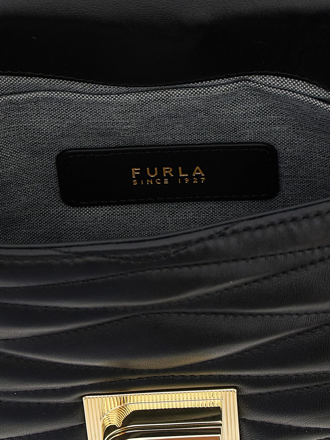 FURLA BORSA MINI: Borsa 1927 S Furla in nappa matelassè , Nero - Img 4