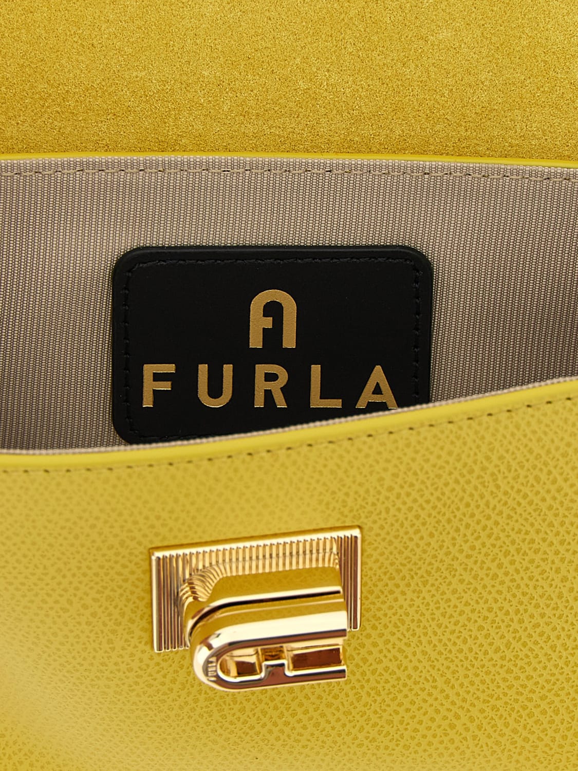 FURLA MINI BAG: Shoulder bag woman Furla, Yellow - Img 4