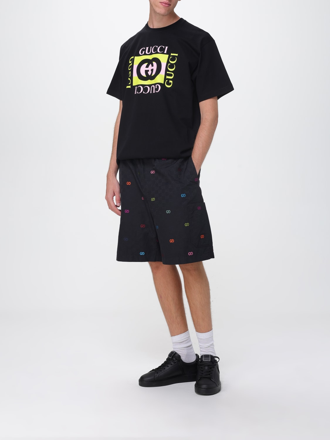 GUCCI SHORTS: Shorts herren Gucci, Schwarz - Img 2