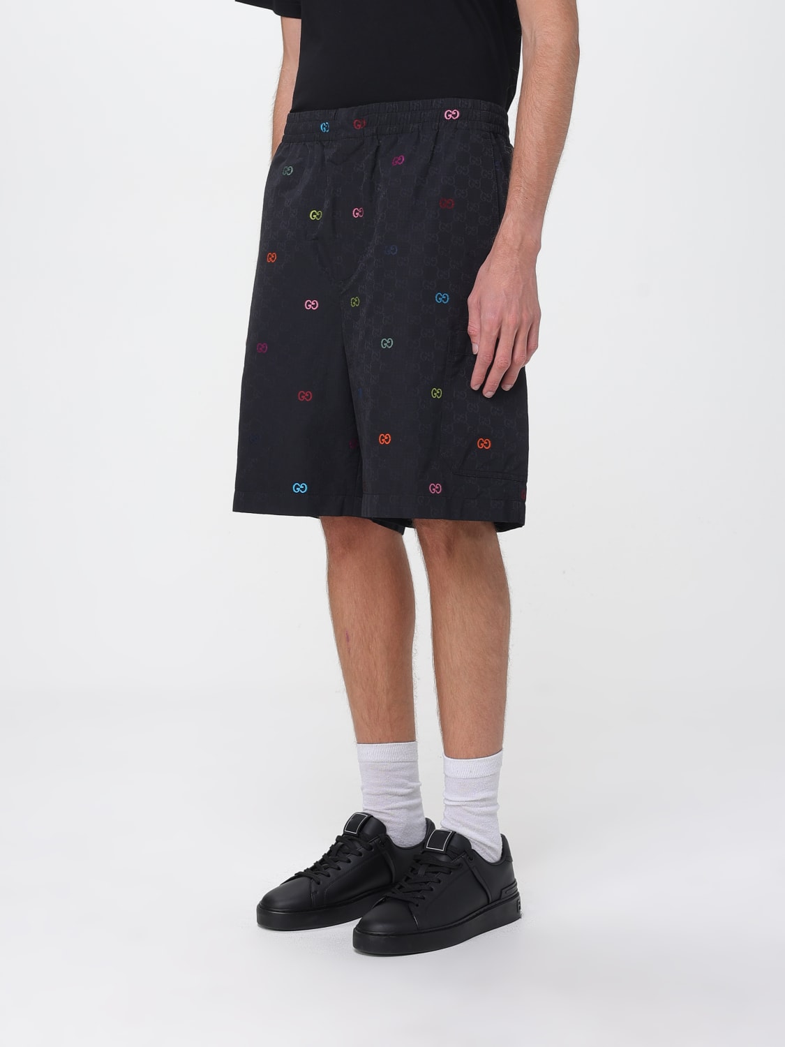 GUCCI SHORTS: Shorts herren Gucci, Schwarz - Img 4