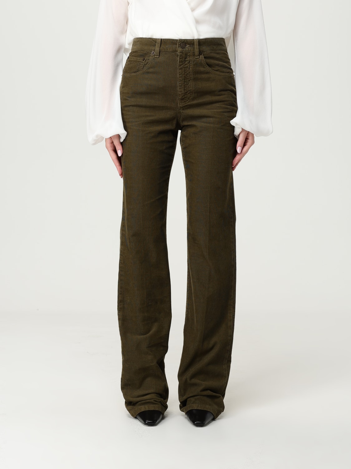 SAINT LAURENT HOSE: Hose damen Saint Laurent, Kaki - Img 1