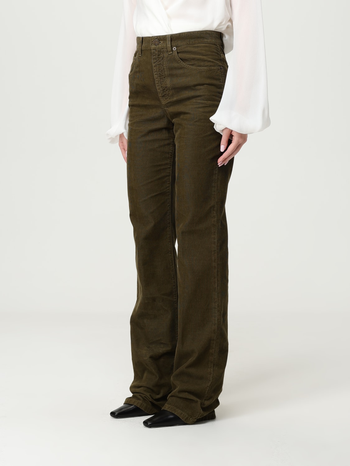 SAINT LAURENT HOSE: Hose damen Saint Laurent, Kaki - Img 3
