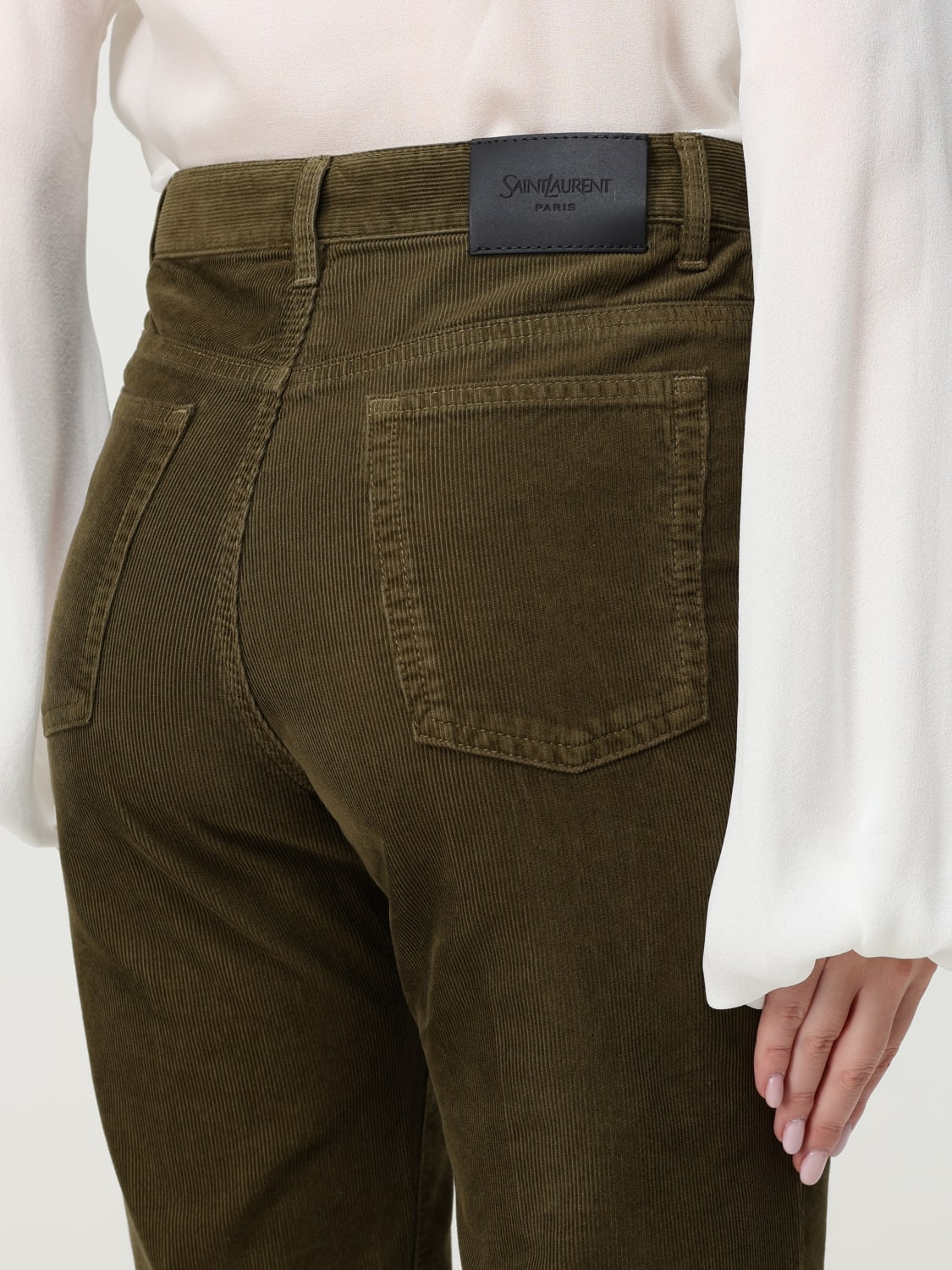 SAINT LAURENT HOSE: Hose damen Saint Laurent, Kaki - Img 4