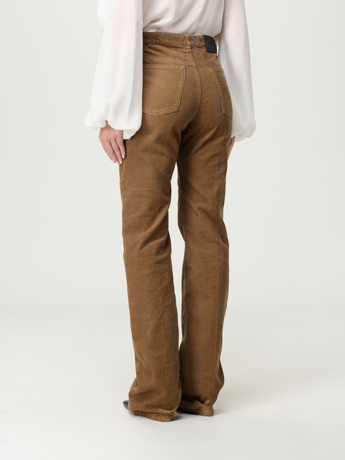 SAINT LAURENT PANTALONES: Pantalón mujer Saint Laurent, Marrón - Img 2
